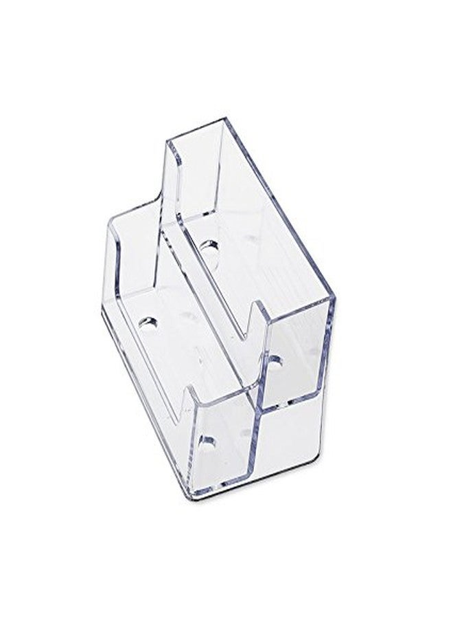 SourceOne SOURCE ONE 2 Tier Premium Acrylic Clear Business Card Holder, Clear - Image 2